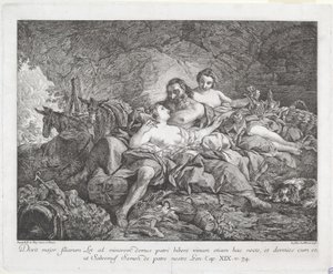 ロトと娘たち 作： Joseph Marie Vien after Jean François de Troy
