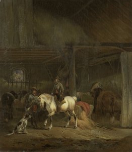 馬小屋 作： Joseph Moerenhout