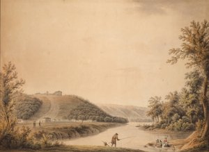 1800 年代のクラキン邸ナデジディノの宮殿の眺め。 作： Joseph Moessmer