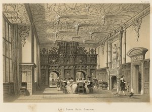 ホール、Crewe Hall、チェシャー 作： Joseph Nash