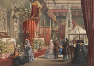 中世の宮廷。1851年の万国博覧会、1854年の万国博覧会。 作： Joseph Nash