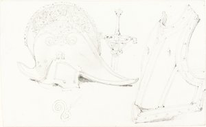 兜、胸当て、レイピアの研究 作： Joseph Nash