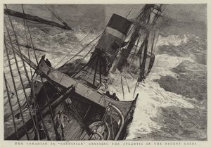 最近の強風で大西洋を横断しているカナダのSSサルデーニャ人 作： Joseph Nash