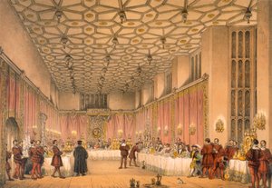 「中世の建築」のハンプトンコート商工会議所が1838年に出版