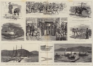 コリアのポートハミルトン、および中国海軍基地のポートアーサーにある中隊 作： Joseph Nash