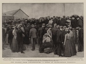 ヨハネスブルグからの脱出、Bramfontein Terminusのシーン 作： Joseph Nash