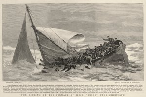 Chemulpo近くのHMS EdgarのPinnaceの沈没 作： Joseph Nash