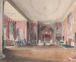 The State Bed Chamber, Stowe Buckinghamshire, 1838年。