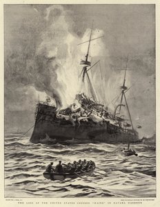 ハバナ港での米国巡洋艦メインの喪失 作： Joseph Nash