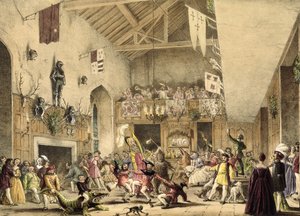 ダービーシャーのグレートホール、ハドンホールで12夜が「中世の建築」、1838年から取り上げられます