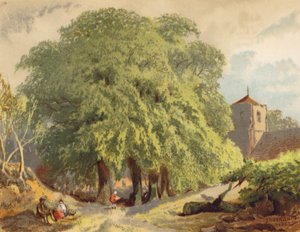 村の風景、ライム（カラーリトグラフ） 作： Joseph Needham