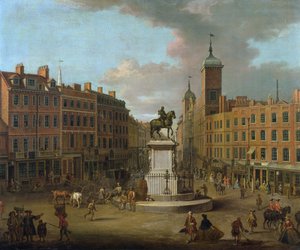 チャリングクロスとノーサンバーランドハウスの眺め、1746 作： Joseph Nickolls