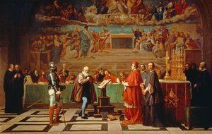 ガリレオガリレイ（1564-1642）、1633年、1847年、バチカンの聖職者 作： Joseph Nicolas Robert Fleury