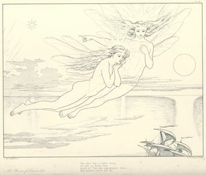 コールリッジの『古代の海女の歌』の挿絵（彫刻）。 作： Joseph Noel (after) Paton