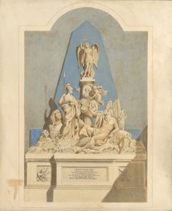スリー・キャプテンズ・メモリアル」のデザイン（1784年頃）。 作： Joseph Nollekens