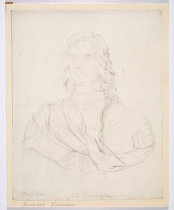 アンリ・ド・ラ・トゥール・ドーヴェルニュ、テュレンヌ子爵（紙に鉛筆） 作： Joseph Nollekens