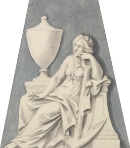 Túmulo com senhora sentada, apoiando-se em uma urna 作： Joseph Nollekens