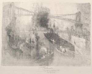 戦艦帰郷 作： Joseph Pennell
