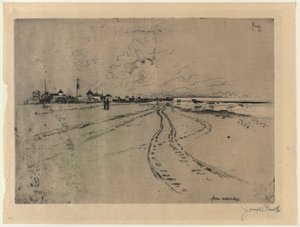 アトランティックシティの下、1881 年。 作： Joseph Pennell