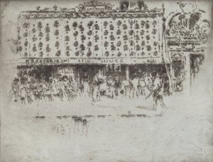 ブラッスリー、オー リオン ルージュ、1893 年。 作： Joseph Pennell