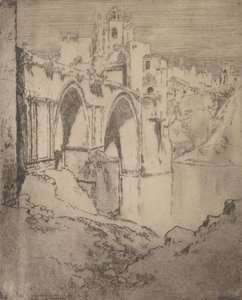 サン・ファン・ロス・レイオスの橋（トレド） 1904年 作： Joseph Pennell