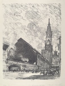 ブロード ストリート駅、1912 年。 作： Joseph Pennell