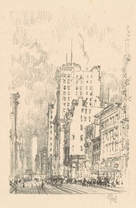 ブロードウェイ、23 番街の上 作： Joseph Pennell