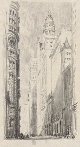 ブロードウェイ タワーズ 作： Joseph Pennell