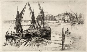 チェルシー、1番、1886年。 作： Joseph Pennell