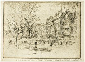 チェーン ウォーク、チェルシー 作： Joseph Pennell