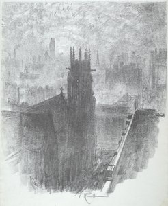 キリスト教会、セントルイス、1919 年。 作： Joseph Pennell