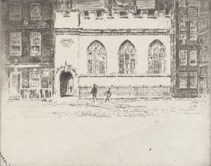 1907年、クリフォード・イン・ホール。 作： Joseph Pennell