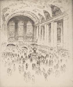 コンコース、グランド セントラル、ニューヨーク、1919 年。 作： Joseph Pennell