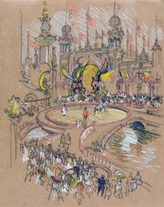 コニーアイランド 作： Joseph Pennell