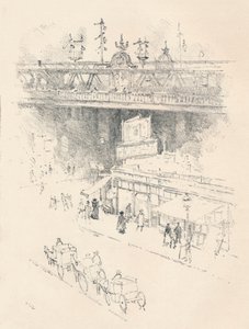 ヴィリヤーズストリートの角、チャリングクロス、1896年 作： Joseph Pennell