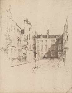 カウリー・ストリート、ウェストミンスター、1906年。 作： Joseph Pennell