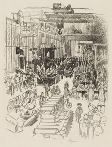 英国の戦争作業: 砲弾の仕上げ 作： Joseph Pennell