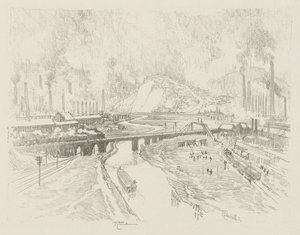 英語の戦争作品: 軍需品の町 作： Joseph Pennell