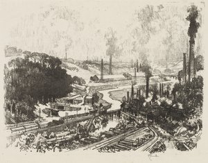 英国の戦争作品: 軍需品作品 作： Joseph Pennell