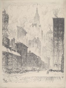 フルトンストリートから 作： Joseph Pennell