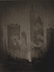 コートランドストリートフェリーから 作： Joseph Pennell