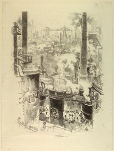炉の上から 作： Joseph Pennell
