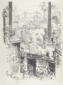 炉の頂上から 作： Joseph Pennell
