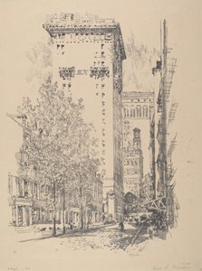 ジラード通り、1912年。 作： Joseph Pennell
