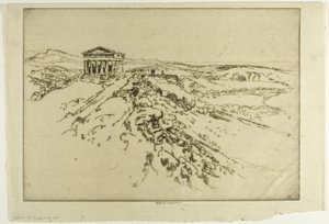 城壁の神殿、ギルゲンティ 作： Joseph Pennell