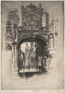 大時計; ルーアン 作： Joseph Pennell