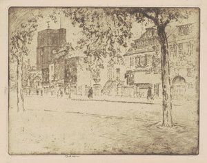 ウィスラーが亡くなった家 作： Joseph Pennell