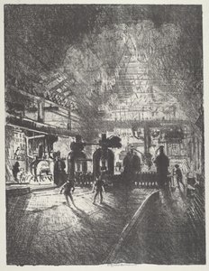 In the Jaws of Death, Rolling Bars for Shells, 1916. 作： Joseph Pennell
