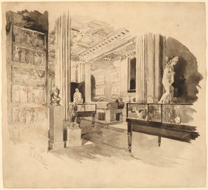 内部、フィッツウィリアム美術館 作： Joseph Pennell