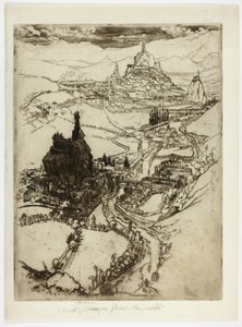 ル・ピュイ、三皿目 作： Joseph Pennell